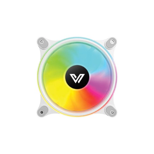 Value Top W1298s 12CM RGB White Ring Light Static Case Fan