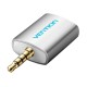 VENTION BDAW0 4 Pole 3.5mm Male to 2*3.5mm Female Audio Splitter Silvery VENTION BDAW0 4 Pole 3.5mm Male to 2*3.5mm Female Audio Splitter Silvery