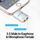 VENTION BDBW0 4 Pole 3.5mm Male to 2*3.5mm Female Audio Splitter with Separated Audio and Microphone Port Slivery VENTION BDBW0 4 Pole 3.5mm Male to 2*3.5mm Female Audio Splitter with Separated Audio and Microphone Port Slivery