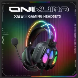 ONIKUMA X89 RGB Wired Headphone with Microphone