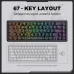 ONIKUMA G67 Hall Effect Wired RGB Magnetic Switch Gaming Keyboard, Black Contour
