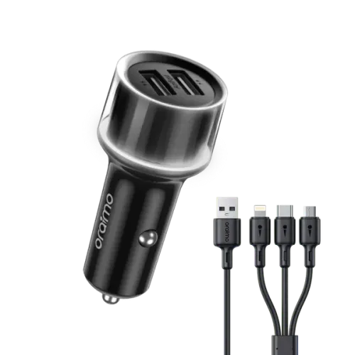 Oraimo Highway 15 15.5W Car Charger With 3-in-1 Cable