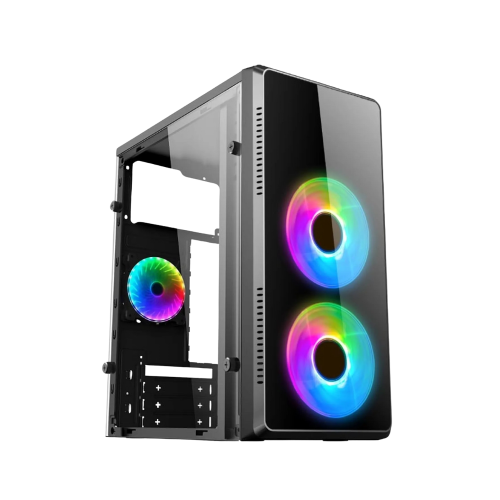 PC POWER PULSE FIRE X2 CASING WITH 3 FANS and 200W POWER SUPPLY
