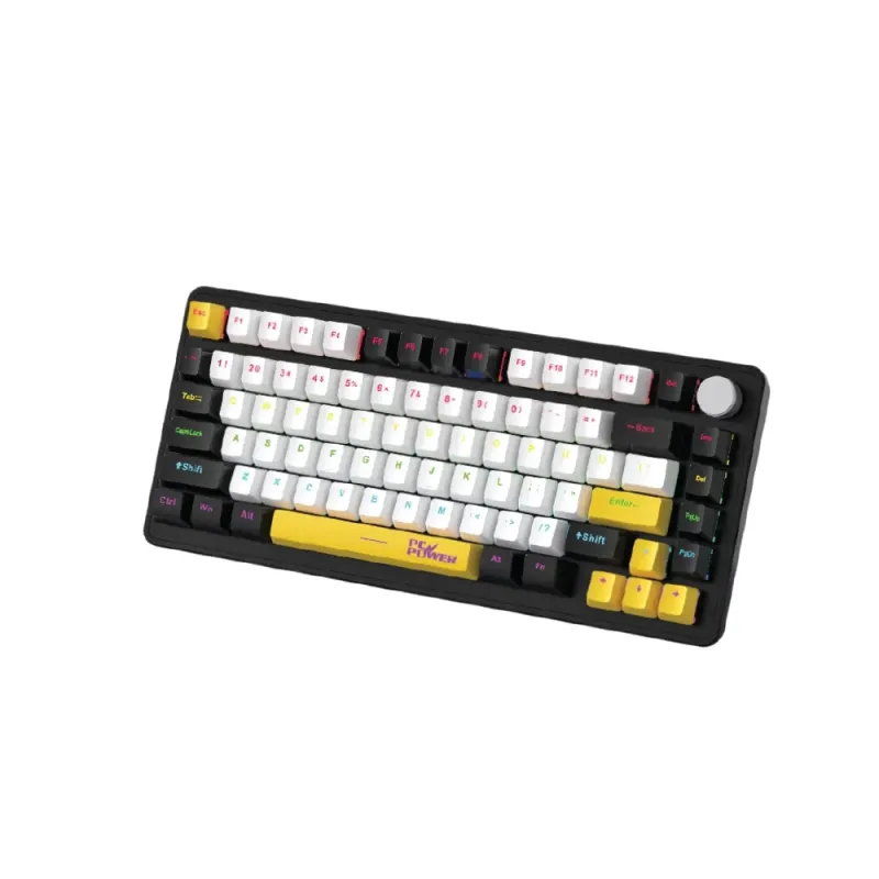 PC Power K82 RGB Mechanical Keyboard (Black Yellow - Red Switch)