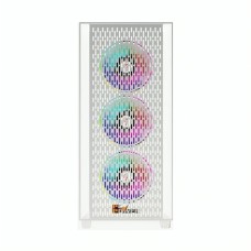 PC Power PP-GS2401 WH Flow White Light Mesh Mid Tower Gaming Case