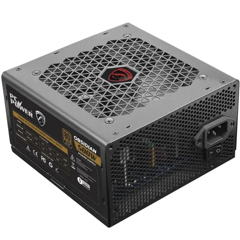 PC Power OBSIDIAN 500W 80+ Bronze Non-Modular Power Supply