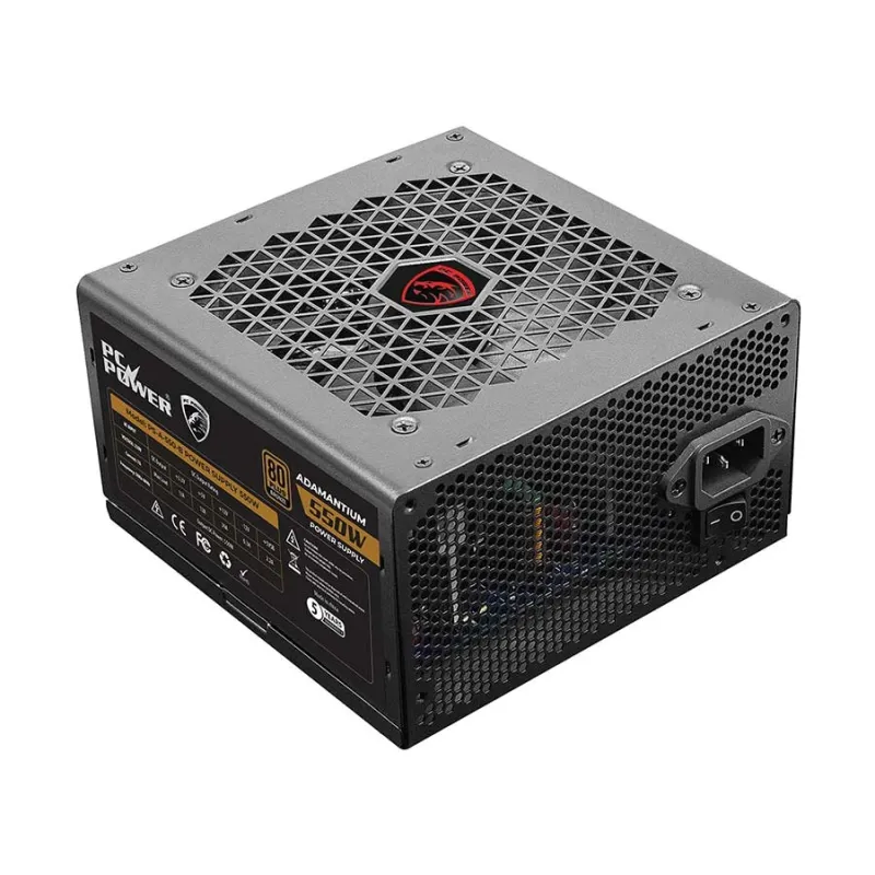 Pc Power Adamantium PS-A-550-B 550W 80 Plus Bronze Non Modular Black Gaming Power Supply Pc Power Adamantium PS-A-550-B 550W 80 Plus Bronze Non Modular Black Gaming Power Supply