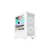 Pc Power White Flow Mesh X2 Mid Tower M-ATX Gaming Case With 230W PSU