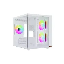 PC Power GS620 Ice Cube Mini V2 ARGB Fan Gaming Case White