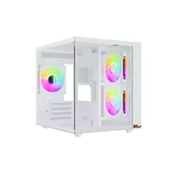 PC Power GS620 Ice Cube Mini V2 ARGB Fan Gaming Case White