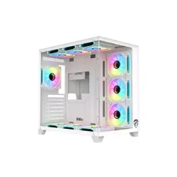 PC Power ICEBERG V3 WH 10 Fans Mid Tower Gaming Casing with 650W PSU