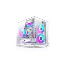 PC Power OCEAN VIEW WH M-Atx Mid Tower Gaming Case