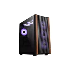 PC POWER PP-GS680 BK 4 Fans Wood Mash Gaming Casing With 550 Watts PSU