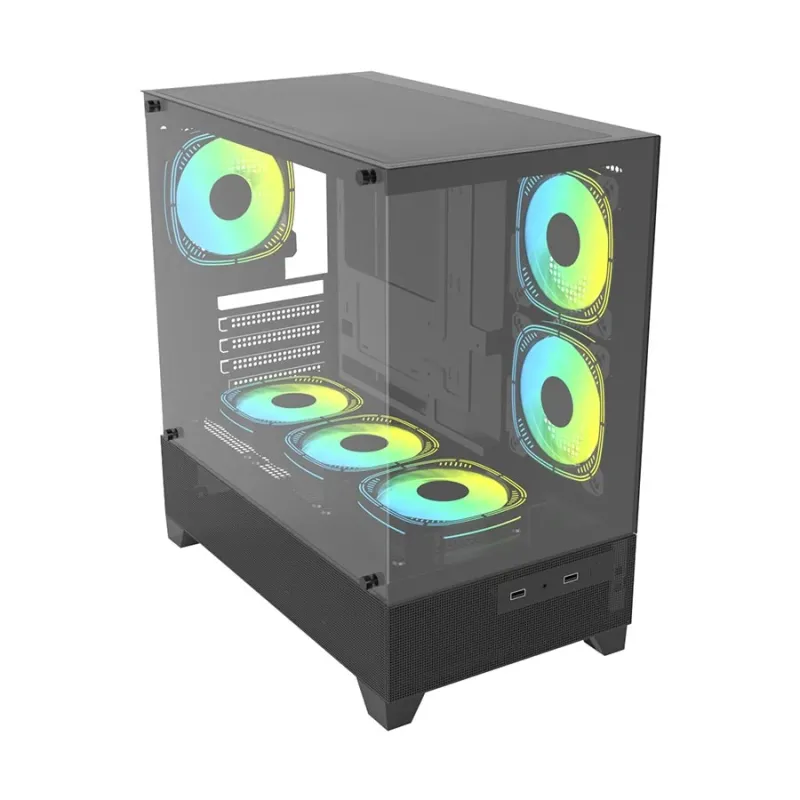 PC Power Sea View V2 PG-H35 BK ATX Desktop Gaming Case