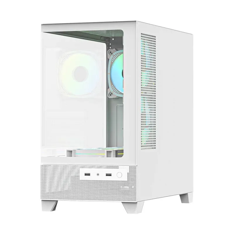 PC Power Sea View V2 PG-H35 WH ATX Desktop Gaming Case