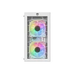PC Power Spider Web Crystal Mini 3 FANS Gaming Case With 230W PSU (White)