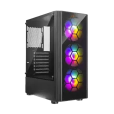 PC POWER PG-400 SPIDER WEB CRYSTAL ATX GAMING CASE (BLACK)