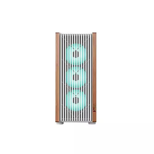 PC POWER PP-GS680 WH 4 Fans Wood Mash Gaming Casing With 550 Watts PSU