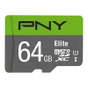 PNY Elite 64GB Class-10 UHS-I Micro SD Memory Card With SD Adapter