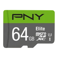 PNY Elite 64GB Class-10 UHS-I Micro SD Memory Card With SD Adapter