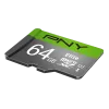 PNY Elite 64GB Class-10 UHS-I Micro SD Memory Card With SD Adapter