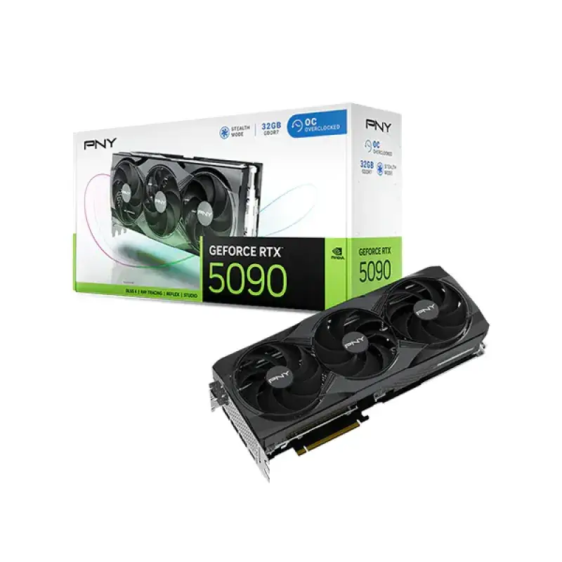 PNY GeForce RTX 5090 32GB GDDR7 Overclocked Triple Fan Graphics Card