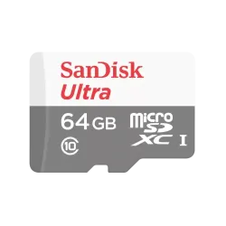 SanDisk Ultra 64GB Class-10 100mbps Micro SDXC UHS-I Memory Card (SDSQUNR-064G-GN3MN)