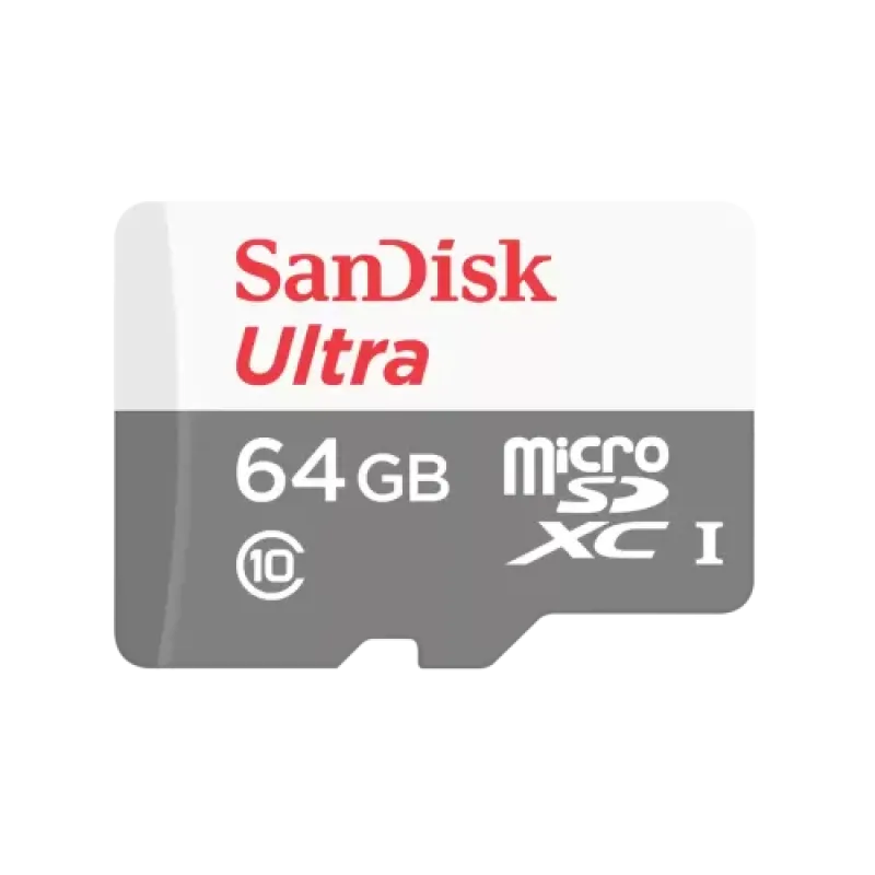 SanDisk Ultra 64GB Class-10 100mbps Micro SDXC UHS-I Memory Card (SDSQUNR-064G-GN3MN)