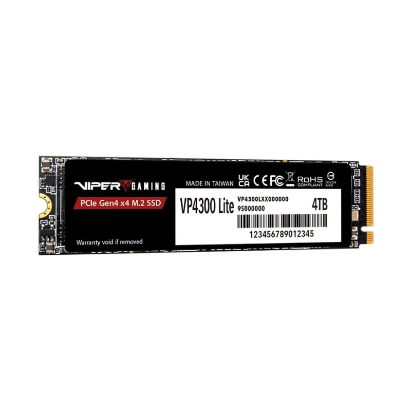 Patriot VP4300 Lite 4TB M.2 2280 NVMe PCIe Gen4x4 Gaming SSD