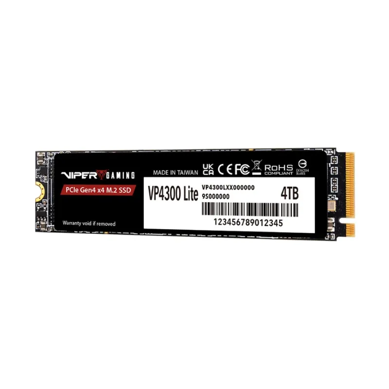 Patriot VP4300 Lite 4TB M.2 2280 NVMe PCIe Gen4x4 Gaming SSD