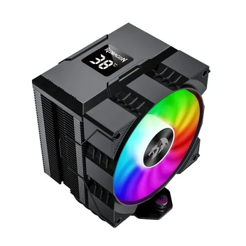 Redragon CC-1014 CPU Cooler With Temperature Display 9cm RGB Fan 4 Heat Pipes