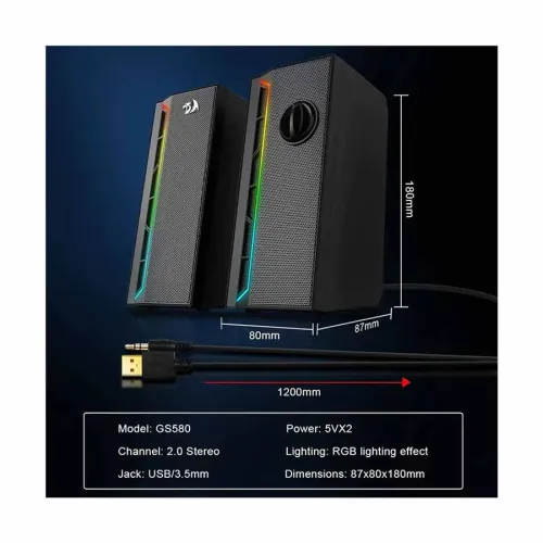 Redragon GS580 Calliope RGB Wired Black Gaming Speaker