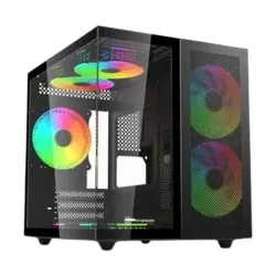 REVENGER DUO DYNAMIC FULL-VIEW MINI-TOWER ATX CASE (BLACK)
