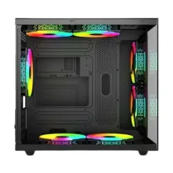 REVENGER DUO DYNAMIC FULL-VIEW MINI-TOWER ATX CASE (BLACK)