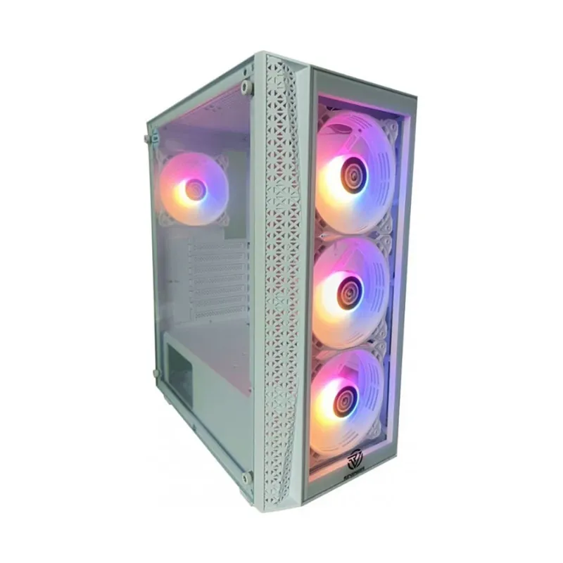 REVENGER SHOCKWAVE MID TOWER RGB GAMING CASE (WHITE)