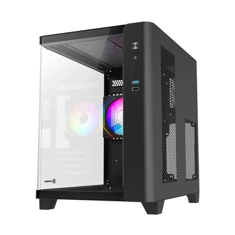 Revenger Air Tank Mini 5 ARGB Fans Mid Tower Micro ATX Black Gaming Desktop Case