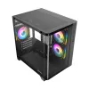 Revenger Air Tank Mini 5 ARGB Fans Mid Tower Micro ATX Black Gaming Desktop Case