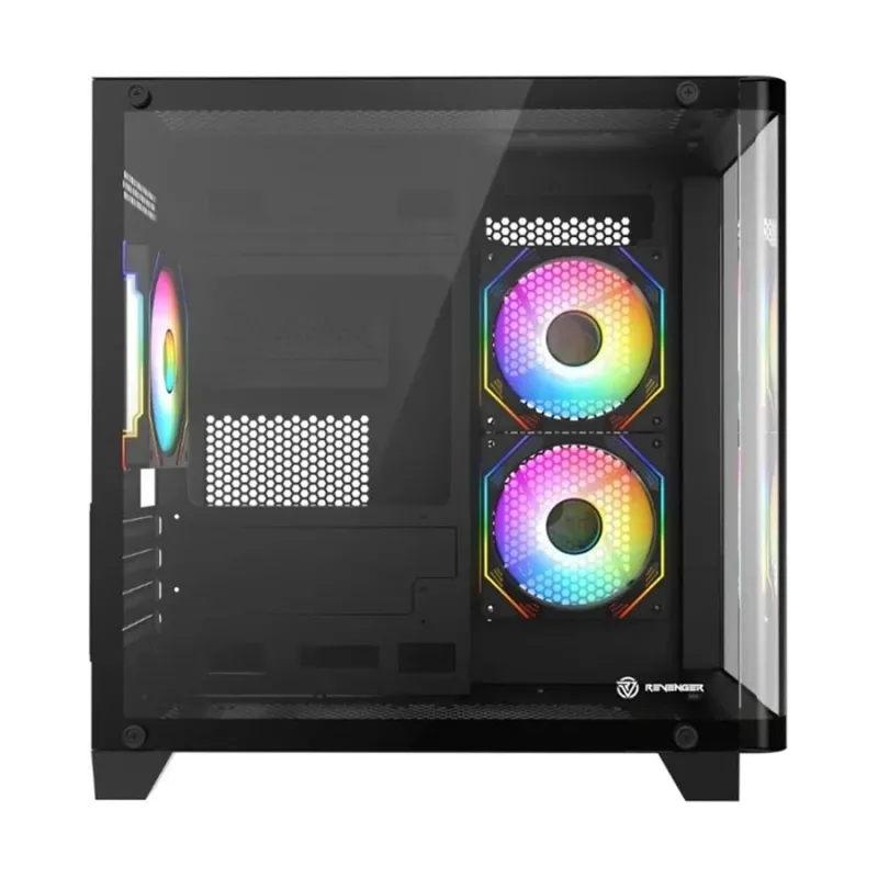Revenger Air Tank Mini 5 ARGB Fans Mid Tower Micro ATX Black Gaming Desktop Case