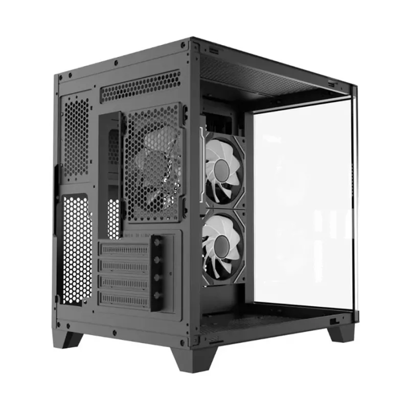 Revenger Air Tank Mini 5 ARGB Fans Mid Tower Micro ATX Black Gaming Desktop Case