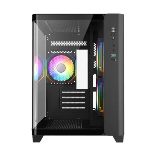 Revenger Air Tank Mini 5 ARGB Fans Mid Tower Micro ATX Black Gaming Desktop Case