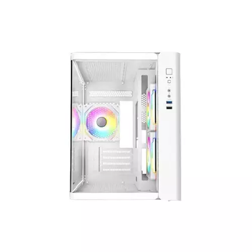 Revenger Air Tank Mini 5 ARGB Fans Mid Tower Micro ATX Gaming Desktop Case White