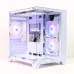 Revenger Base Dynamic Mini Mid Tower Micro ATX ARGB Desktop Gaming Case (white)