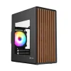 Revenger WOODPECKER ARGB Mesh Mid Tower Black M-ATX Gaming Desktop Case with 3 ARGB Fan