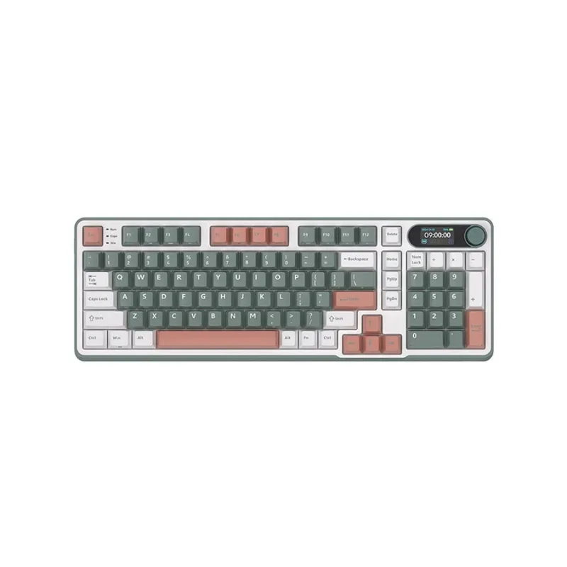 Royal Kludge S98 Tri-Mode Hot-Swappable Chartreuses Switch Mechanical Keyboard With Display