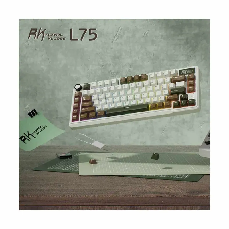 Royal Kludge L75 RGB Tri Mode Hot Swap Mechanical Gaming Keyboard Royal Kludge L75 RGB Tri Mode Hot Swap Mechanical Gaming Keyboard