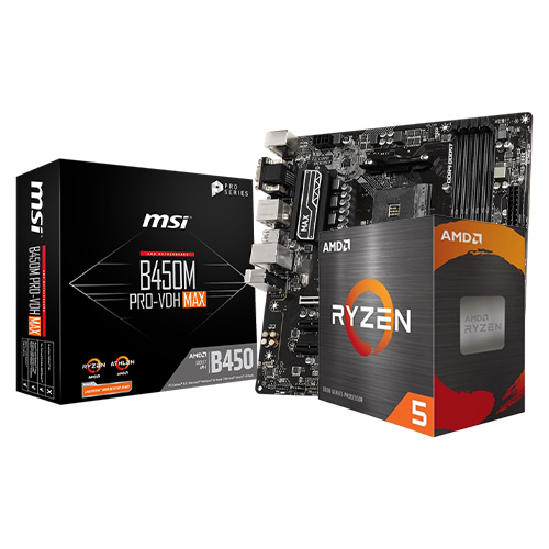 AMD Ryzen 5 5600G - MSI B450M Pro VDH Max Combo