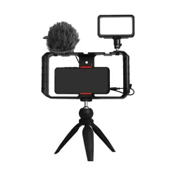 SYNCO Vlogger Kit1 with Microphone and Fill Light for CameraSmartPhone Black