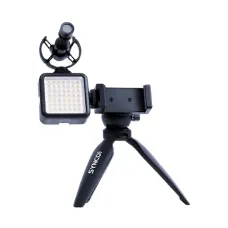 SYNCO Vlogger Kit2 with Microphone and Fill Light for CameraSmartPhone Black