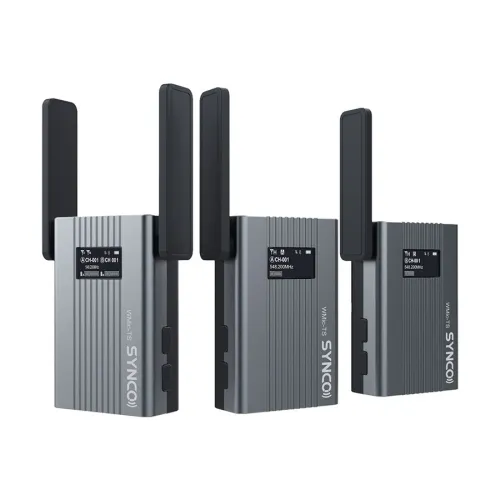 SYNCO WMic-TS Dual Camera-Mount UHF Wireless Omni Lavalier Microphone System Black