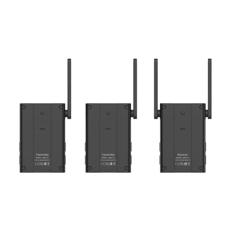 SYNCO WMic-TS Dual Camera-Mount UHF Wireless Omni Lavalier Microphone System Black